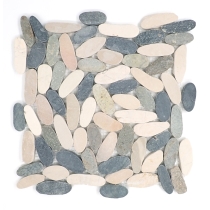 VENETIAN PEBBLES - 2X2/12X12, 4 COLOR FLAT, SATIN
